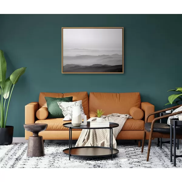 imageKate and Laurel Sylvie Misty Mountains BW Framed Canvas Wall Art by Crystal Lynn Collins 28x38 Natural Scenic Mountain Wall Art DecorNatural