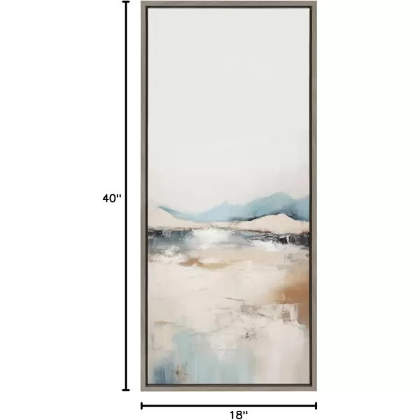 imageKate and Laurel Sylvie Tranquil Landscape IV Framed Canvas Wall Art by Amy Lighthall 315x415 White Modern Abstract Landscape Art for WallGray
