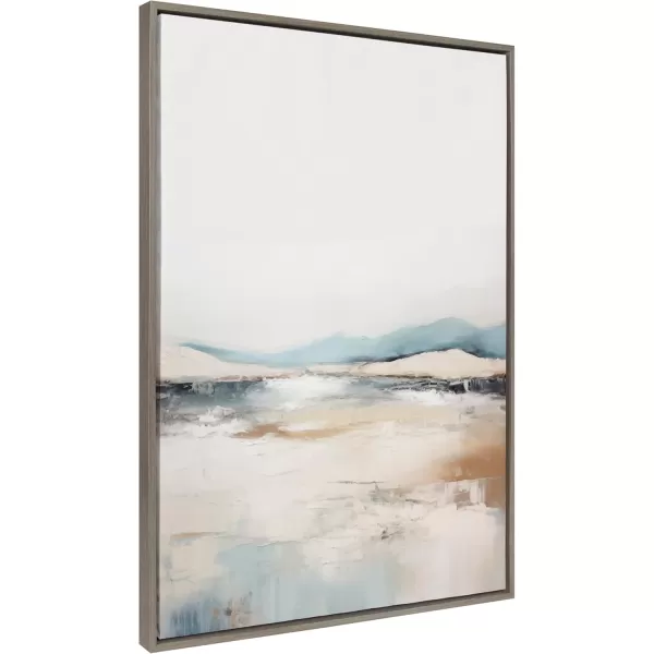 imageKate and Laurel Sylvie Tranquil Landscape IV Framed Canvas Wall Art by Amy Lighthall 315x415 White Modern Abstract Landscape Art for WallGray