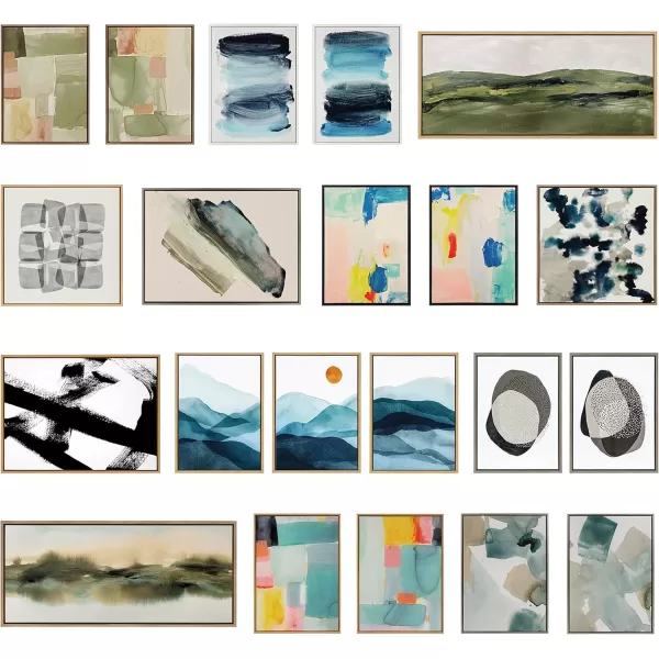imageKate and Laurel Sylvie Tranquil Landscape IV Framed Canvas Wall Art by Amy Lighthall 315x415 White Modern Abstract Landscape Art for WallGray