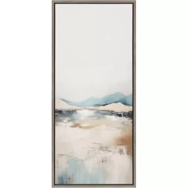 imageKate and Laurel Sylvie Tranquil Landscape IV Framed Canvas Wall Art by Amy Lighthall 315x415 White Modern Abstract Landscape Art for WallGray