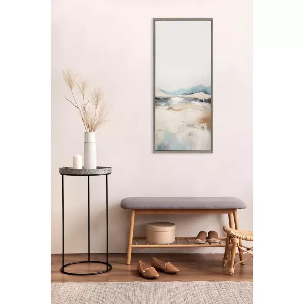 imageKate and Laurel Sylvie Tranquil Landscape IV Framed Canvas Wall Art by Amy Lighthall 315x415 White Modern Abstract Landscape Art for WallGray