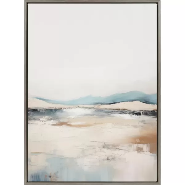 imageKate and Laurel Sylvie Tranquil Landscape IV Framed Canvas Wall Art by Amy Lighthall 315x415 White Modern Abstract Landscape Art for WallGray