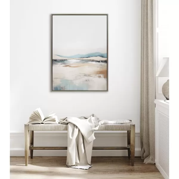 imageKate and Laurel Sylvie Tranquil Landscape IV Framed Canvas Wall Art by Amy Lighthall 315x415 White Modern Abstract Landscape Art for WallGray