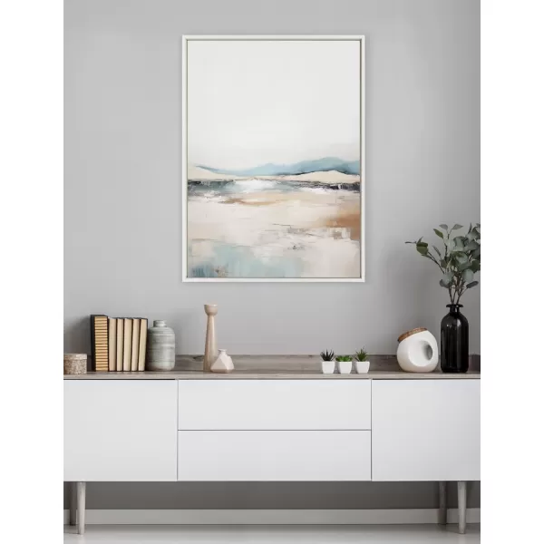 imageKate and Laurel Sylvie Tranquil Landscape IV Framed Canvas Wall Art by Amy Lighthall 315x415 White Modern Abstract Landscape Art for WallWhite