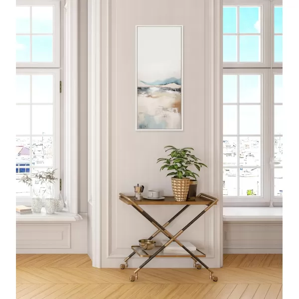 imageKate and Laurel Sylvie Tranquil Landscape IV Framed Canvas Wall Art by Amy Lighthall 315x415 White Modern Abstract Landscape Art for WallWhite