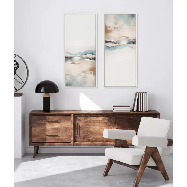 imageKate and Laurel Sylvie Tranquil Landscape IV Framed Canvas Wall Art by Amy Lighthall 315x415 White Modern Abstract Landscape Art for WallWhite