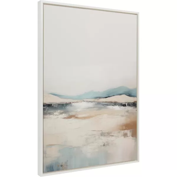 imageKate and Laurel Sylvie Tranquil Landscape IV Framed Canvas Wall Art by Amy Lighthall 315x415 White Modern Abstract Landscape Art for WallWhite