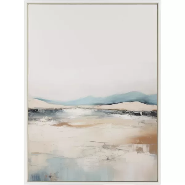 imageKate and Laurel Sylvie Tranquil Landscape IV Framed Canvas Wall Art by Amy Lighthall 315x415 White Modern Abstract Landscape Art for WallWhite