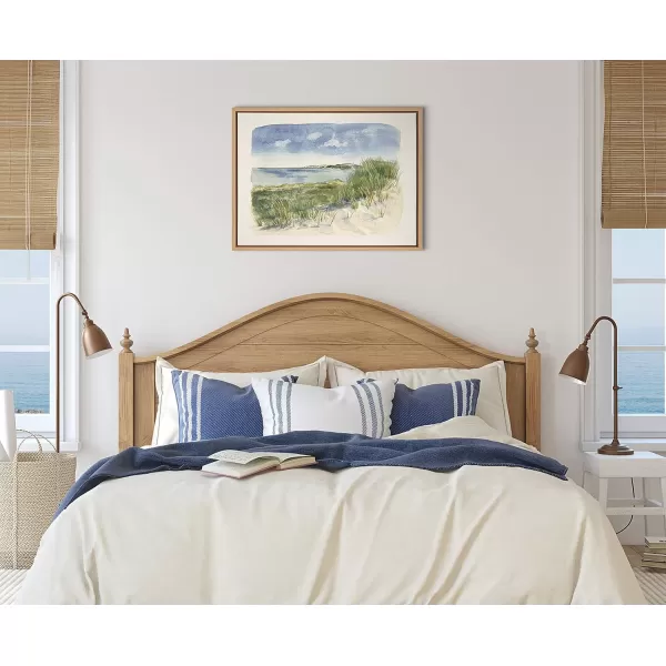 imageKate and Laurel Sylvie by The Sea Framed Linen Textured Canvas Wall Art by Patricia Shaw 18x24 Natural Coastal Art for Wall