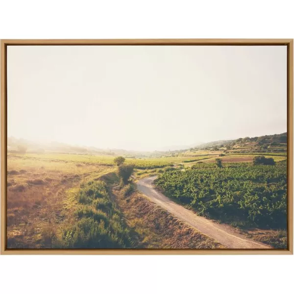 imageKate and Laurel Sylvie Leading Towards The Unknown Framed Canvas Wall Art by Laura Evans 28x38 Natural Decorative Nature Art for Wall