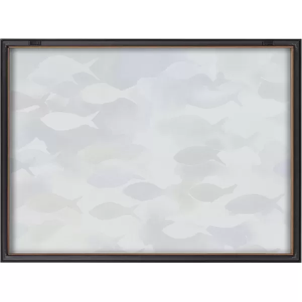 imageKate and Laurel Blake Concurrent Framed Printed Glass Wall Art by Janet MeinkeLau 18x24 Gray Decorative Marine Life Art for WallGray