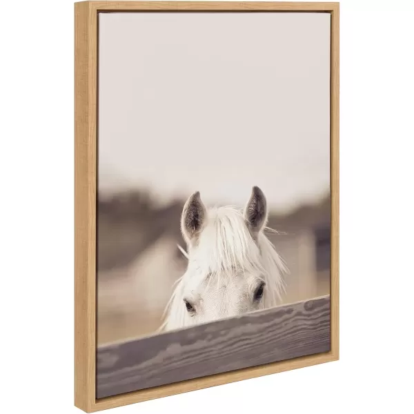 imageKate and Laurel Sylvie Equine Framed Canvas Robert Cadloff of Bomobob 18x24 Natural Decorative Horse Art for Wall18L x 16W