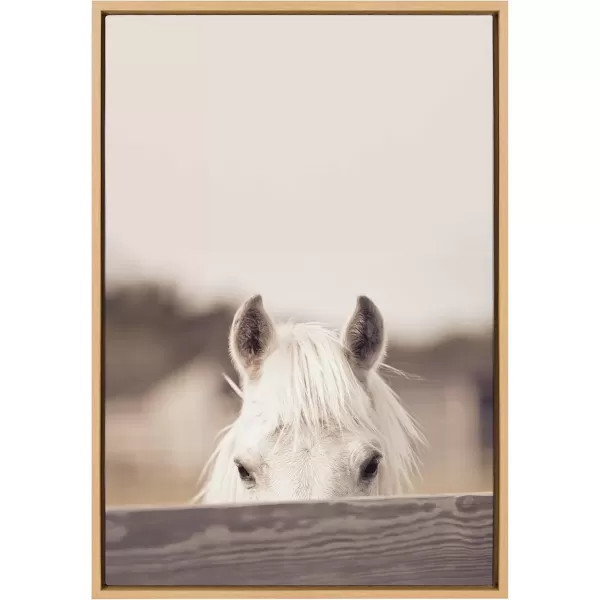 imageKate and Laurel Sylvie Equine Framed Canvas Robert Cadloff of Bomobob 18x24 Natural Decorative Horse Art for Wall23x33