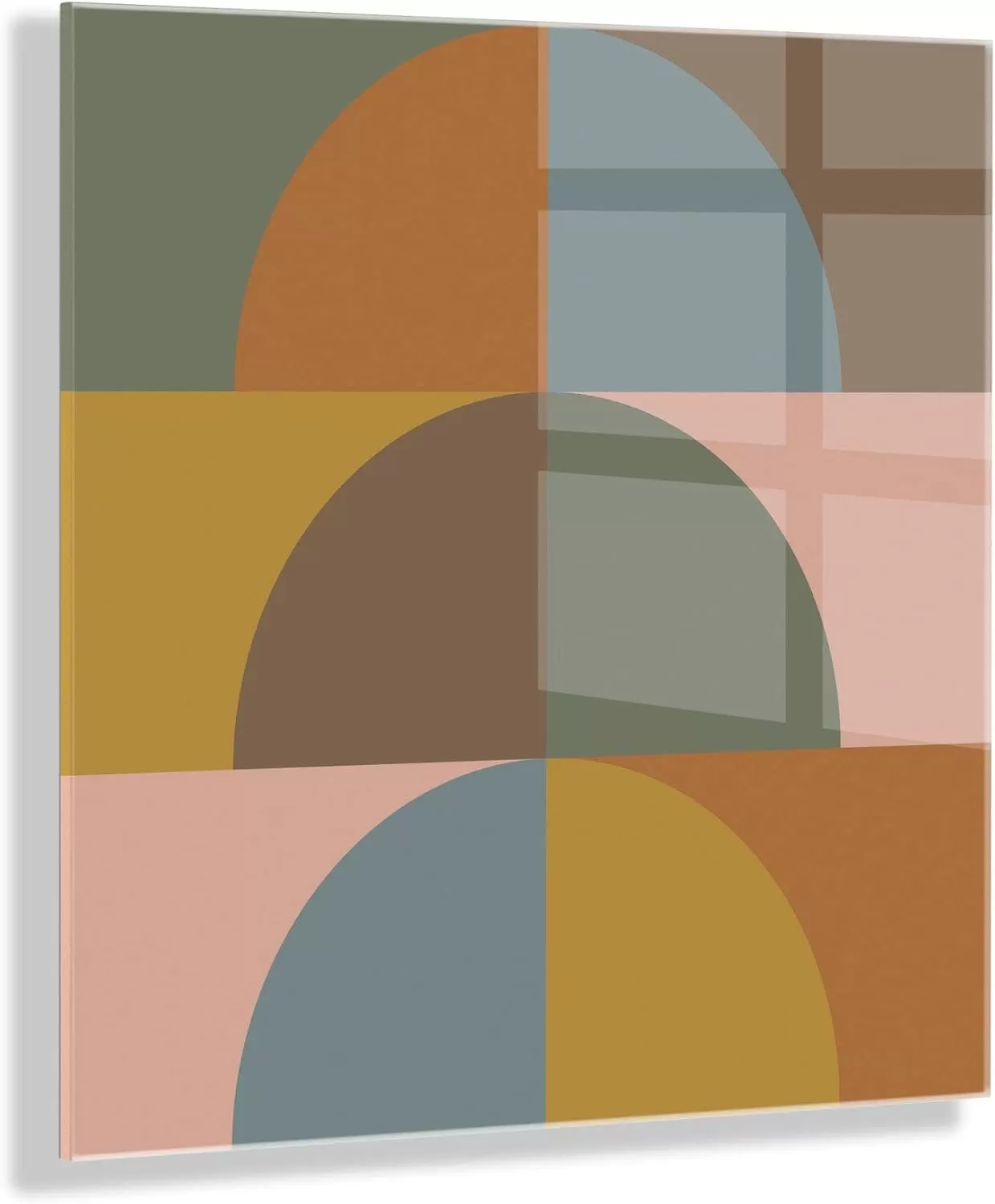 imageKate and Laurel x Apricot  Birch Collaboration Autumn Vibes Modern Acrylic Art 23x23 Decorative Colorful Abstract Wall Decor