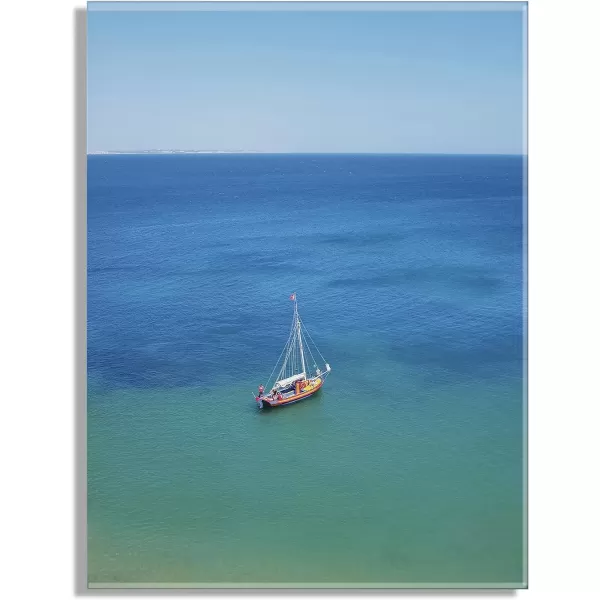 imageKate and Laurel A Lagos Sail Floating Acrylic Art by Rachel Bolgov 23x31 Decorative Beachy Art for Wall