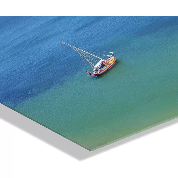 imageKate and Laurel A Lagos Sail Floating Acrylic Art by Rachel Bolgov 23x31 Decorative Beachy Art for Wall