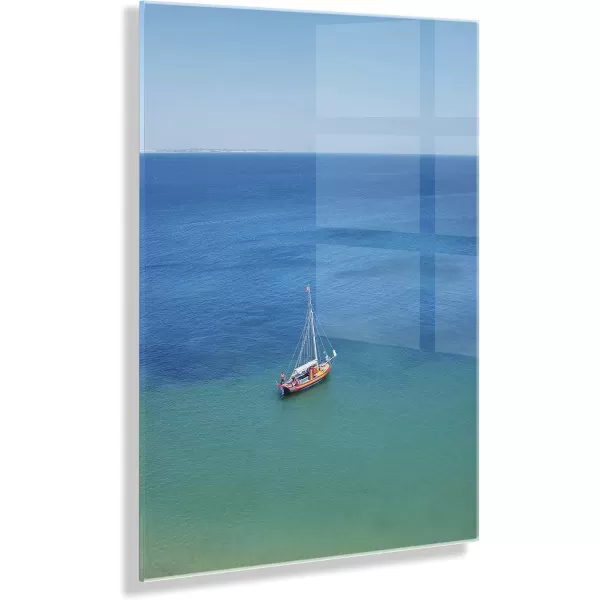 imageKate and Laurel A Lagos Sail Floating Acrylic Art by Rachel Bolgov 23x31 Decorative Beachy Art for Wall