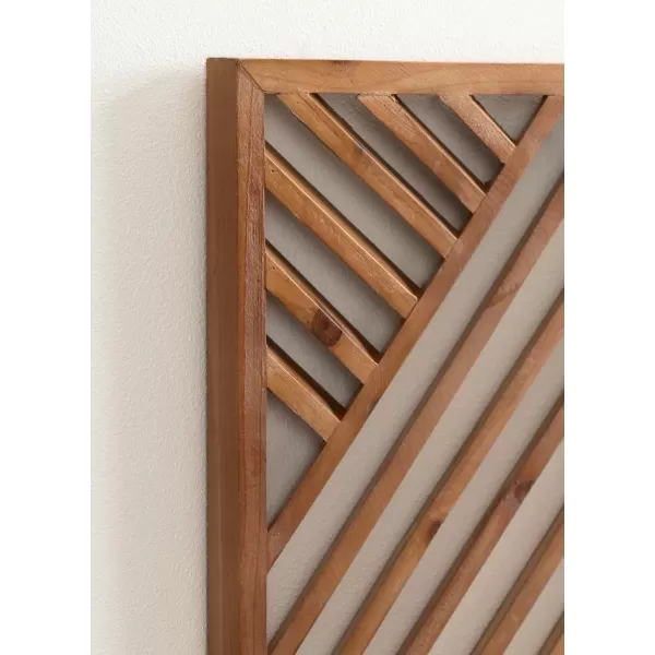 imageKate and Laurel Barreda Modern Decorative Wood Wall Plaque Set 12 x 12 Set of 3 Natural Wood Geometric Square Wooden Art for Use as Entryway Wall Decor or Bedroom Art for Above Bed