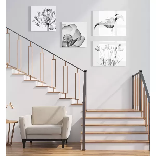 imageKate and Laurel Crocus X Ray Floral Floating Acrylic Art by The Creative Bunch Studio 23x31 Decorative Flower Art Print for Wall