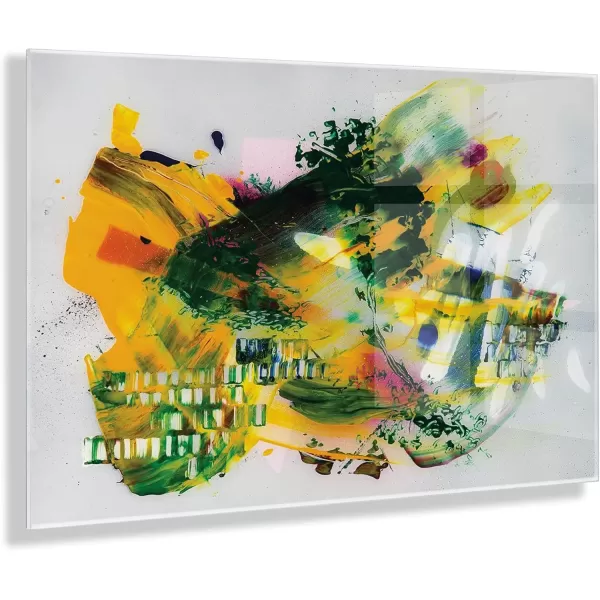 imageKate and Laurel Garden of a Split Second Painting Floating Acrylic Art by Grant Mahr 23x31 Decorative Abstract Art with Natural Color Palette