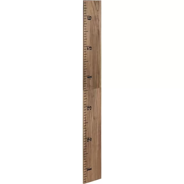 imageKate and Laurel Modern 65Foot Growth Chart Wooden Wall Ruler 8 x 72 White Decorative WallMounted Height Chart for Kids for Use as Nursery or Childrens Bedroom DecorRustic Brown