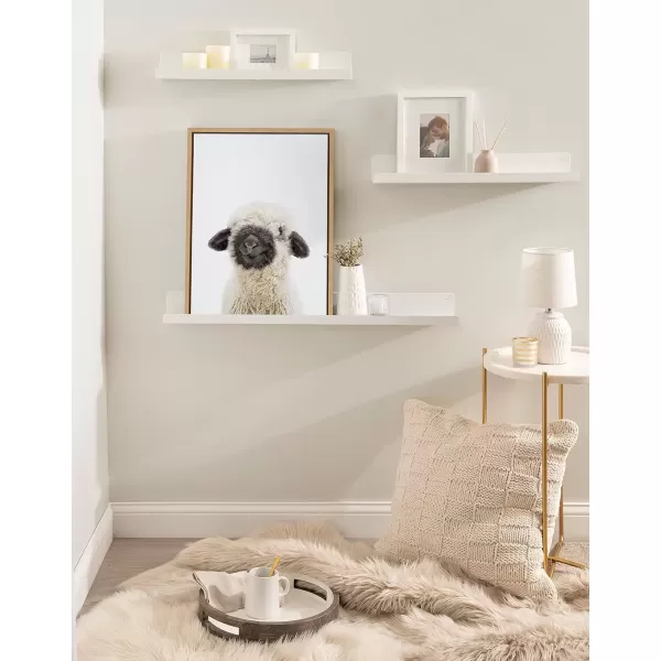 imageKate and Laurel Sylvie Animal Studio Black Nosed Sheep Framed Canvas Wall Art by Amy Peterson Art Studio 18x24 Gray Modern Animal Portrait Art for WallNatural