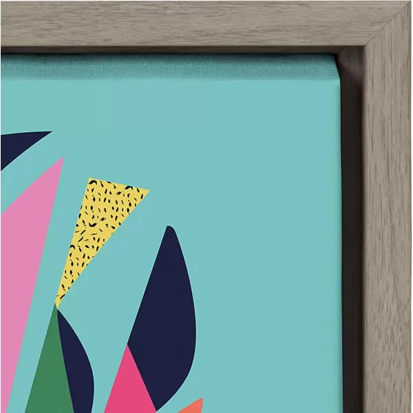 imageKate and Laurel Sylvie Cockatoo Framed Canvas Wall Art by Rachel Lee 18x24 Natural Colorful Bird Art for HomeGrey