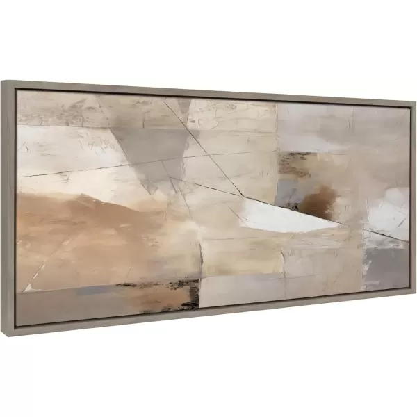 imageKate and Laurel Sylvie Contemporary Neutral Textured Abstract Framed Canvas Wall Art by The Creative Bunch Studio 315x415 Brown Natural Modern Abstract Art for WallGray