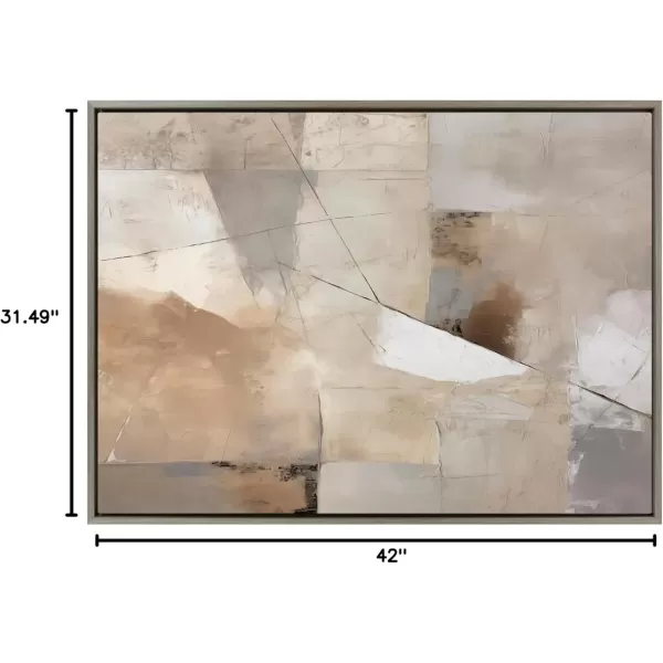 imageKate and Laurel Sylvie Contemporary Neutral Textured Abstract Framed Canvas Wall Art by The Creative Bunch Studio 315x415 Brown Natural Modern Abstract Art for WallGray