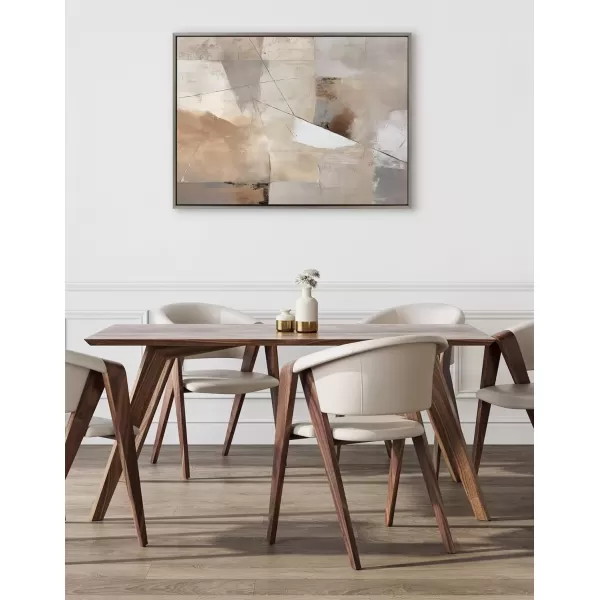 imageKate and Laurel Sylvie Contemporary Neutral Textured Abstract Framed Canvas Wall Art by The Creative Bunch Studio 315x415 Brown Natural Modern Abstract Art for WallGray