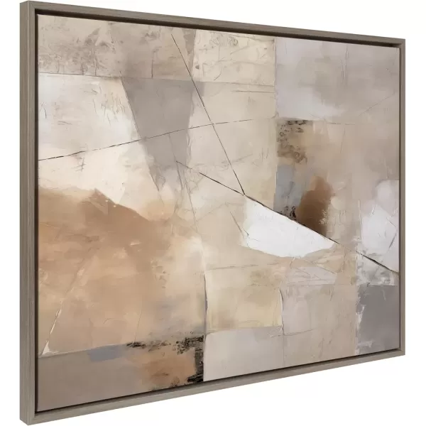 imageKate and Laurel Sylvie Contemporary Neutral Textured Abstract Framed Canvas Wall Art by The Creative Bunch Studio 315x415 Brown Natural Modern Abstract Art for WallGray