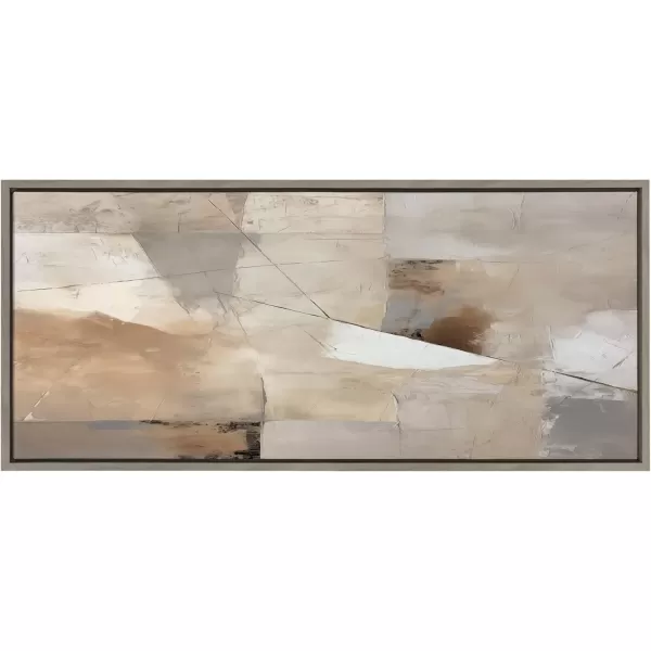 imageKate and Laurel Sylvie Contemporary Neutral Textured Abstract Framed Canvas Wall Art by The Creative Bunch Studio 315x415 Brown Natural Modern Abstract Art for WallGray