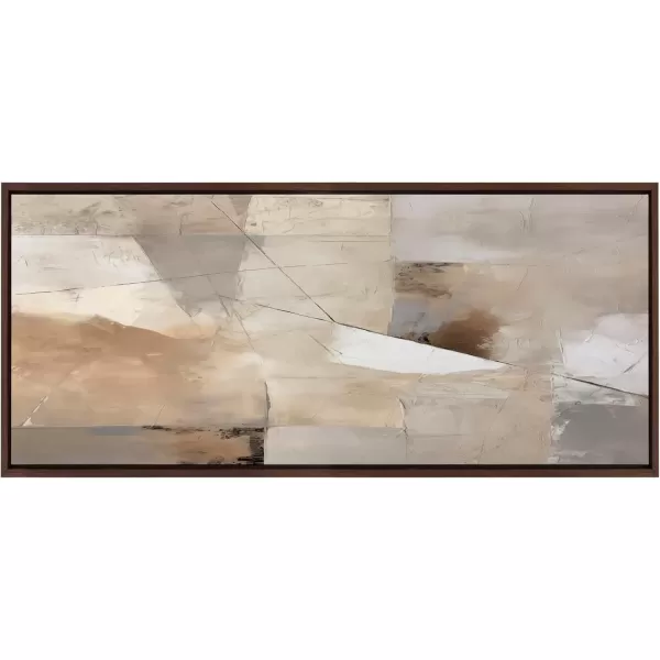 imageKate and Laurel Sylvie Contemporary Neutral Textured Abstract Framed Canvas Wall Art by The Creative Bunch Studio 315x415 Brown Natural Modern Abstract Art for WallBrown