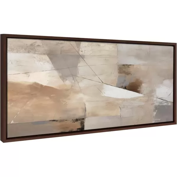 imageKate and Laurel Sylvie Contemporary Neutral Textured Abstract Framed Canvas Wall Art by The Creative Bunch Studio 315x415 Brown Natural Modern Abstract Art for WallBrown