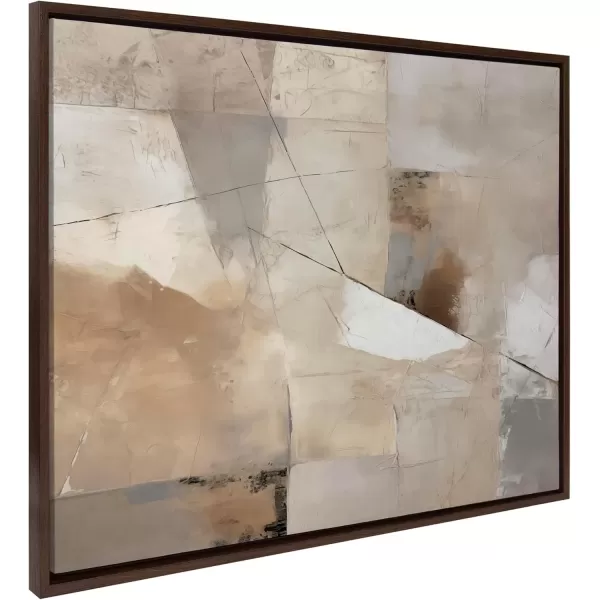 imageKate and Laurel Sylvie Contemporary Neutral Textured Abstract Framed Canvas Wall Art by The Creative Bunch Studio 315x415 Brown Natural Modern Abstract Art for WallBrown