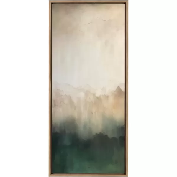 imageKate and Laurel Sylvie Green Mountain Abstract II Framed Canvas Wall Art by Amy Lighthall 315x415 Gold Soft Mountain Landscape Art for WallGold