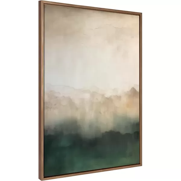 imageKate and Laurel Sylvie Green Mountain Abstract II Framed Canvas Wall Art by Amy Lighthall 315x415 Gold Soft Mountain Landscape Art for WallGold