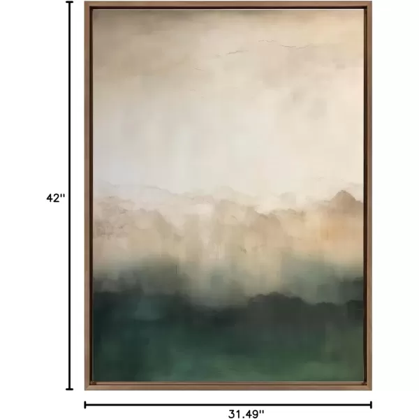 imageKate and Laurel Sylvie Green Mountain Abstract II Framed Canvas Wall Art by Amy Lighthall 315x415 Gold Soft Mountain Landscape Art for WallGold