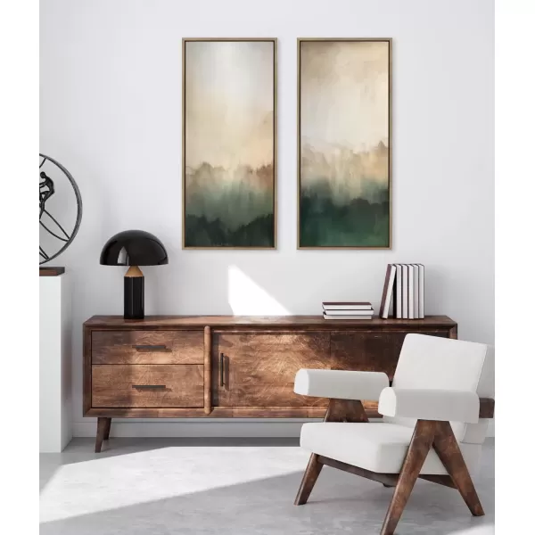 imageKate and Laurel Sylvie Green Mountain Abstract II Framed Canvas Wall Art by Amy Lighthall 315x415 Gold Soft Mountain Landscape Art for WallGold