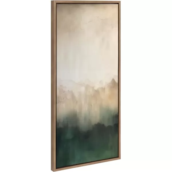 imageKate and Laurel Sylvie Green Mountain Abstract II Framed Canvas Wall Art by Amy Lighthall 315x415 Gold Soft Mountain Landscape Art for WallGold