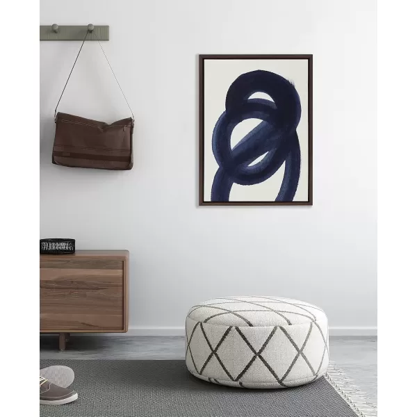 imageKate and Laurel Sylvie Japandi 18 Framed Canvas Wall Art by Rocket Jack 18x24 Brown Decorative Abstract Art Print for Wall