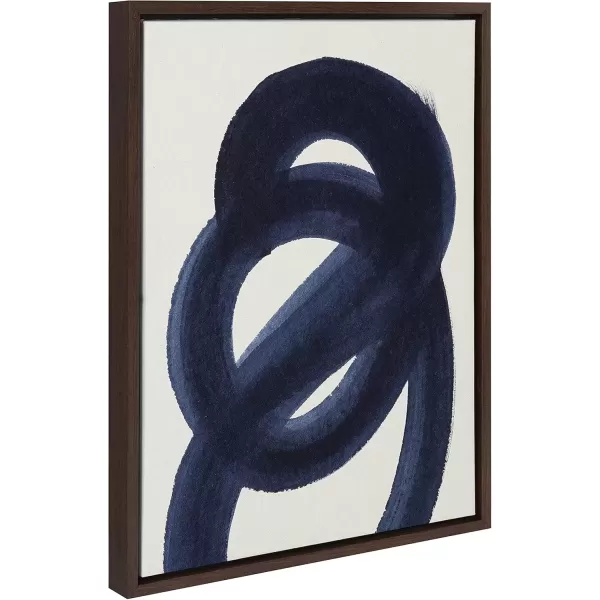 imageKate and Laurel Sylvie Japandi 18 Framed Canvas Wall Art by Rocket Jack 18x24 Brown Decorative Abstract Art Print for Wall