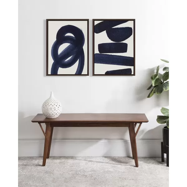 imageKate and Laurel Sylvie Japandi 18 Framed Canvas Wall Art by Rocket Jack 18x24 Brown Decorative Abstract Art Print for Wall