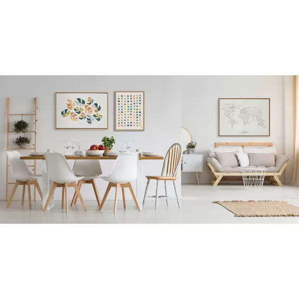 imageKate and Laurel Sylvie Meditation 3 Framed Canvas Wall Art by Kelly Knaga 18x24 Natural Decorative Modern Art Print for Wall