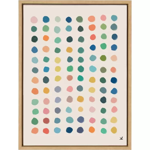 imageKate and Laurel Sylvie Meditation 3 Framed Canvas Wall Art by Kelly Knaga 18x24 Natural Decorative Modern Art Print for Wall