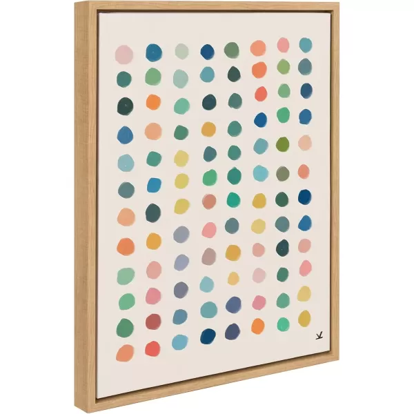 imageKate and Laurel Sylvie Meditation 3 Framed Canvas Wall Art by Kelly Knaga 18x24 Natural Decorative Modern Art Print for Wall