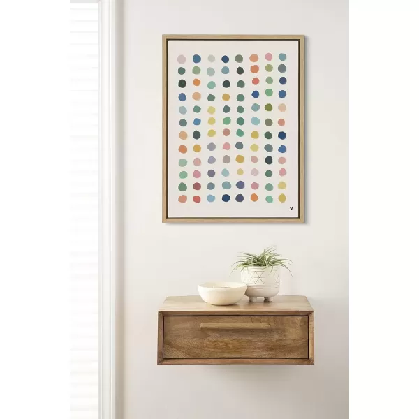 imageKate and Laurel Sylvie Meditation 3 Framed Canvas Wall Art by Kelly Knaga 18x24 Natural Decorative Modern Art Print for Wall