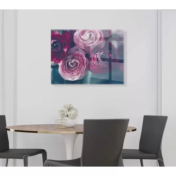 imageKate and Laurel Yours Truly Floating Acrylic Art by Kristy Campbell 23x31 Decorative Soft Floral Art Print for Wall