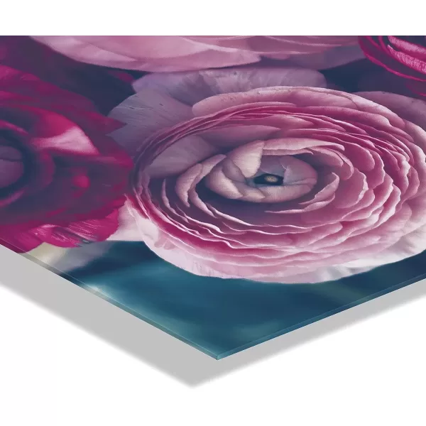 imageKate and Laurel Yours Truly Floating Acrylic Art by Kristy Campbell 23x31 Decorative Soft Floral Art Print for Wall